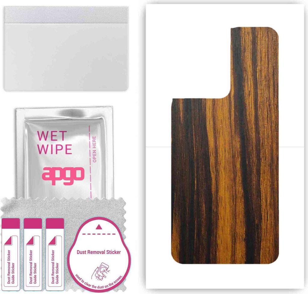 apgo Rückseite Schutzfolie, Skin, kompatibel mit Oppo Reno8 5G, Hinten Displayschutzfolie aus Vinylfolie, kratzfest, einfache Montage - Tigerwood