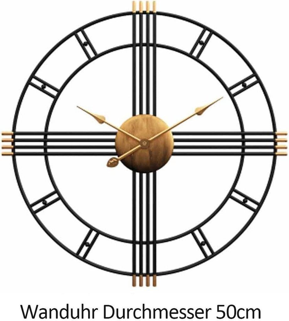 Wohnzimmer Dekoration große Wanduhr -50.96cm große Wanduhr, römische digitale analoge große Uhr passend für Schlafzimmer, Zimmer, Büro, Wandd...
