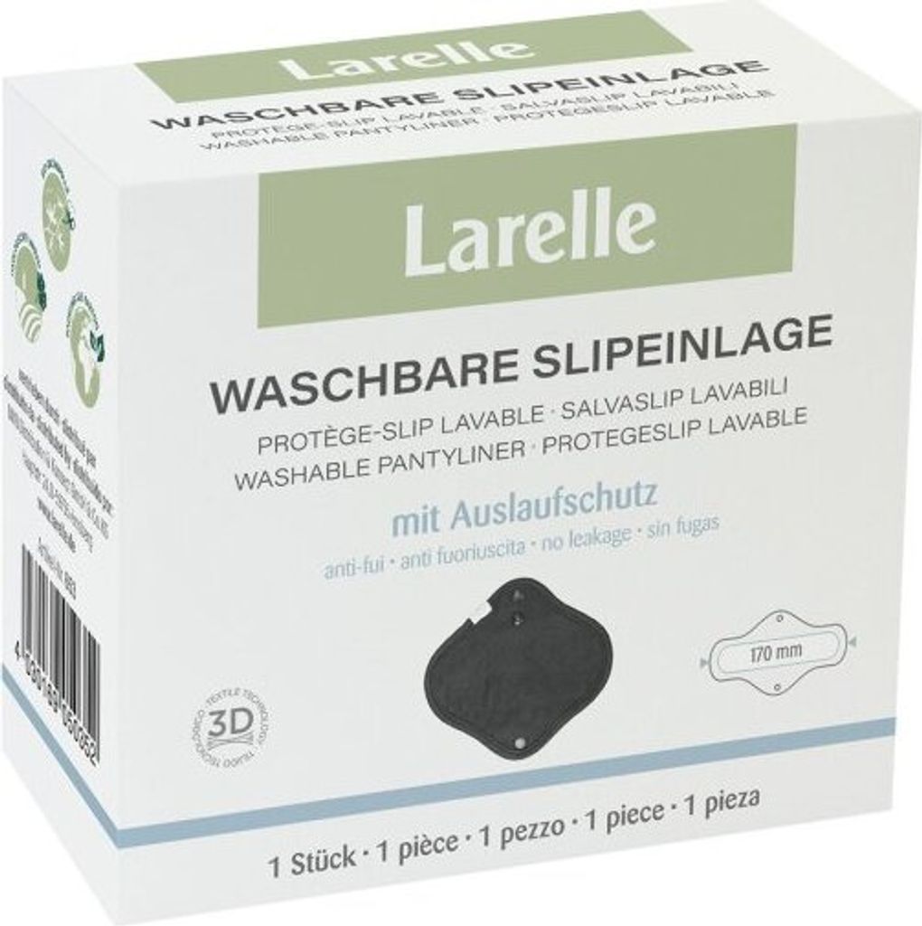 Protège-slip lavable - noir à ailettes Image du produit 