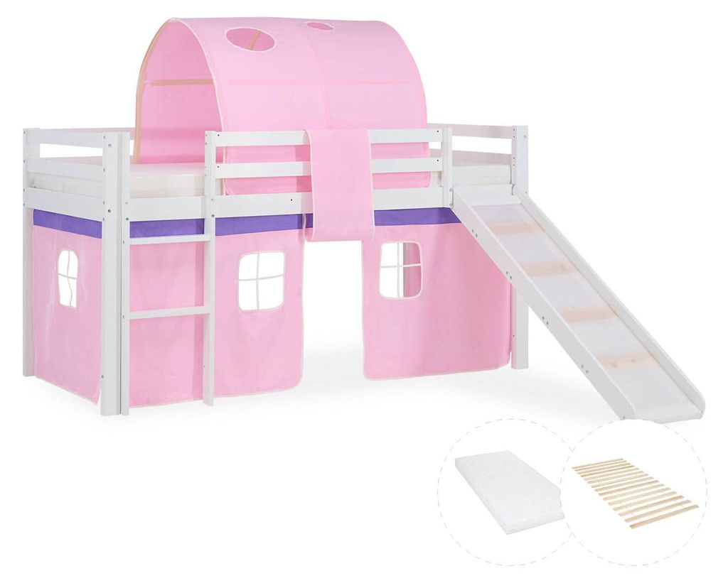 Lits superposé avec Matelas 90x200 cm Toboggan Lit Image du produit 