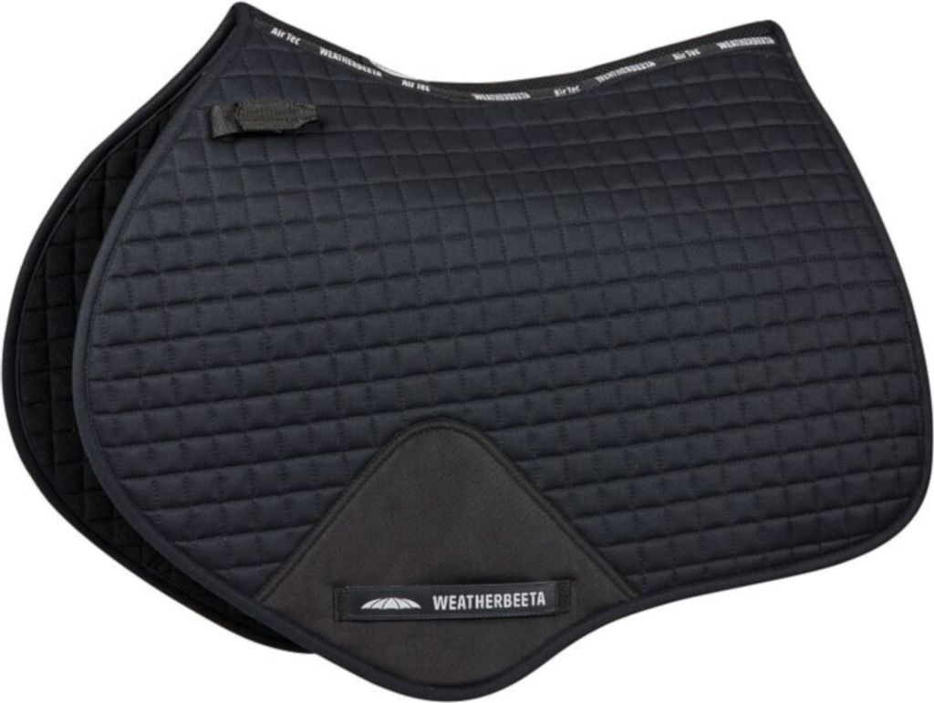 Weatherbeeta Prime Jump Shaped Saddle Pad, Farbe:Black/Black, Größe:Pony