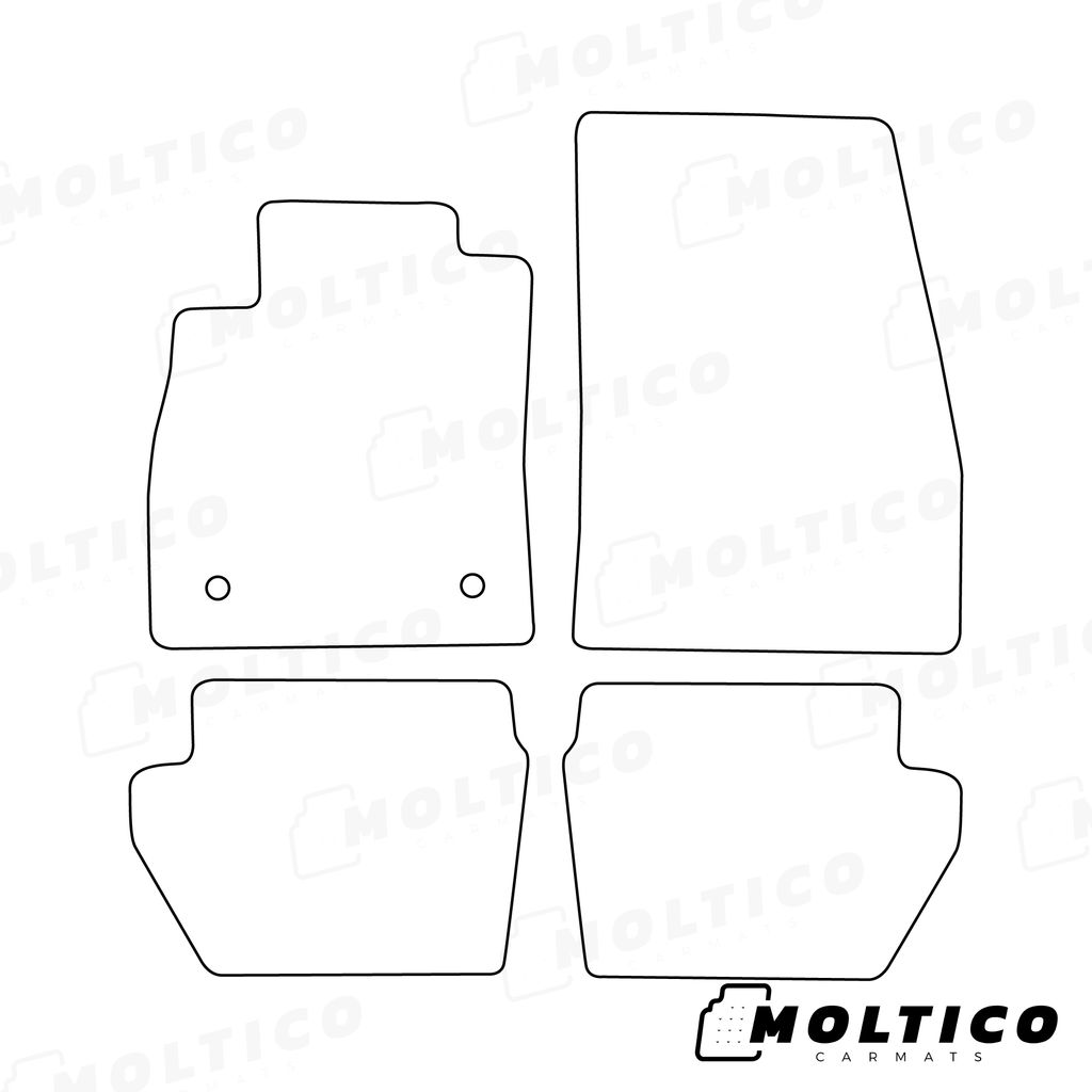 moto-MOLTICO Fußmatten Auto - Velours Autoteppiche passend für Suzuki Alto ( 2009-2014) - 4-teiliges Set - Schwarze Automatten mit Schwarzen Ziernähten