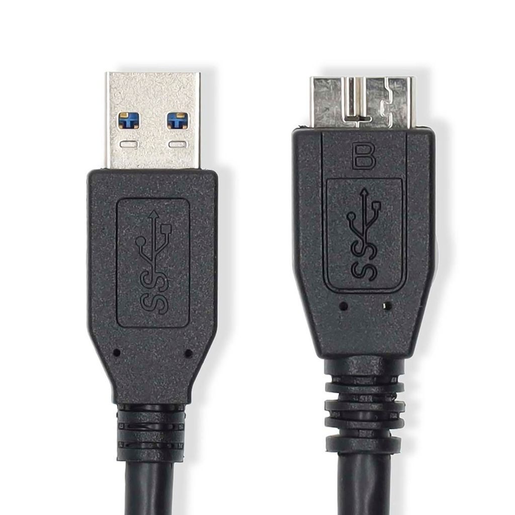 Nedis USB-Kabel - USB 3.2 Gen 1 - USB-A Stecker - USB Micro-B Stecker - 5 Gbps - Vernickelt - 2.00 m - Rund - PVC - Schwarz - Label