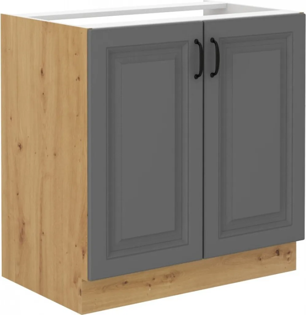 Mobile Bagno SOPHIA 80cm Grigio Antracite Rovere Artisan Sottolavello