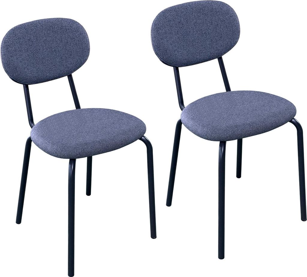 Stuhl Anella Dunkelgrau 2er-Set
