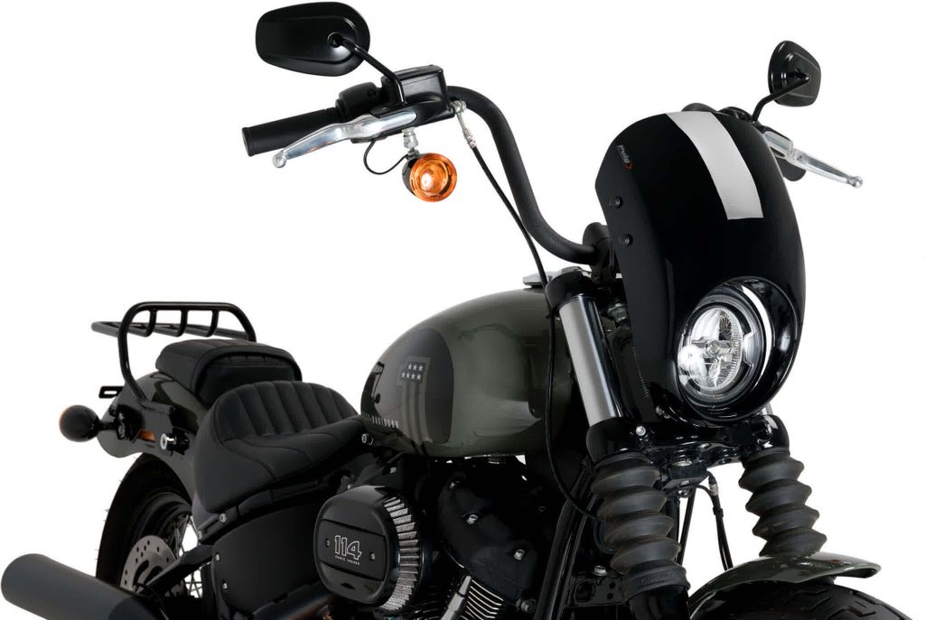 PUIG 21216N Anarchy passend fuer HARLEY DAVIDSON SOFTAIL STREET BOB FXBB Schwarz