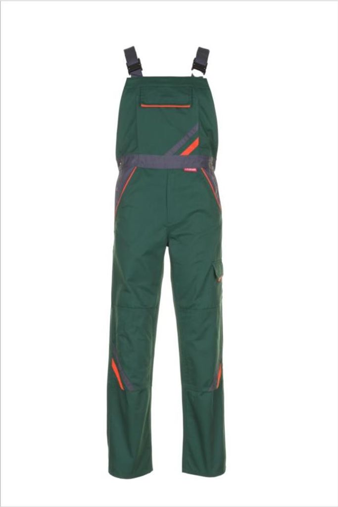 Planam Latzhose Visline, Gr. 26 grün/orange/schiefer Produktbild 
