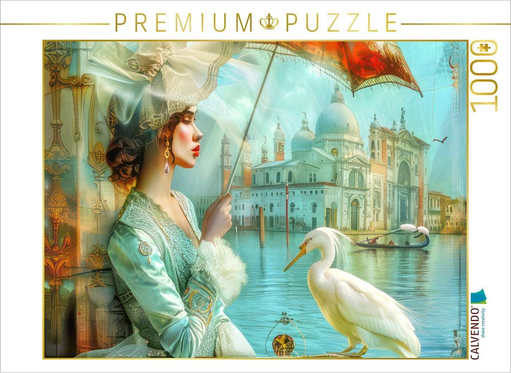 CALVENDO Puzzle Venezianische Impressionen | 1000 Teile Lege-Größe 64x48cm Foto-Puzzle für glückliche Stunden