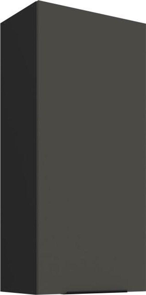 Hoher Küchenoberschrank LUNARA – Breite 50 cm, Graphit/Schwarz