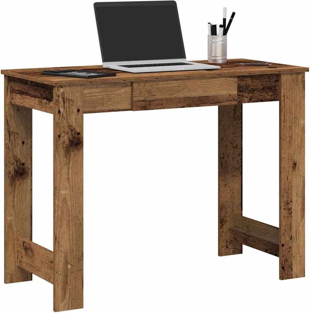 Möbel Schreibtisch Altholz-Optik 100x45x75 cm Holzwerkstoff - Schreibtische 860434
