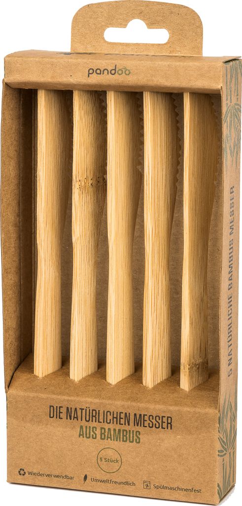 PANDOO Messer Bambus L18cm 5er Pack