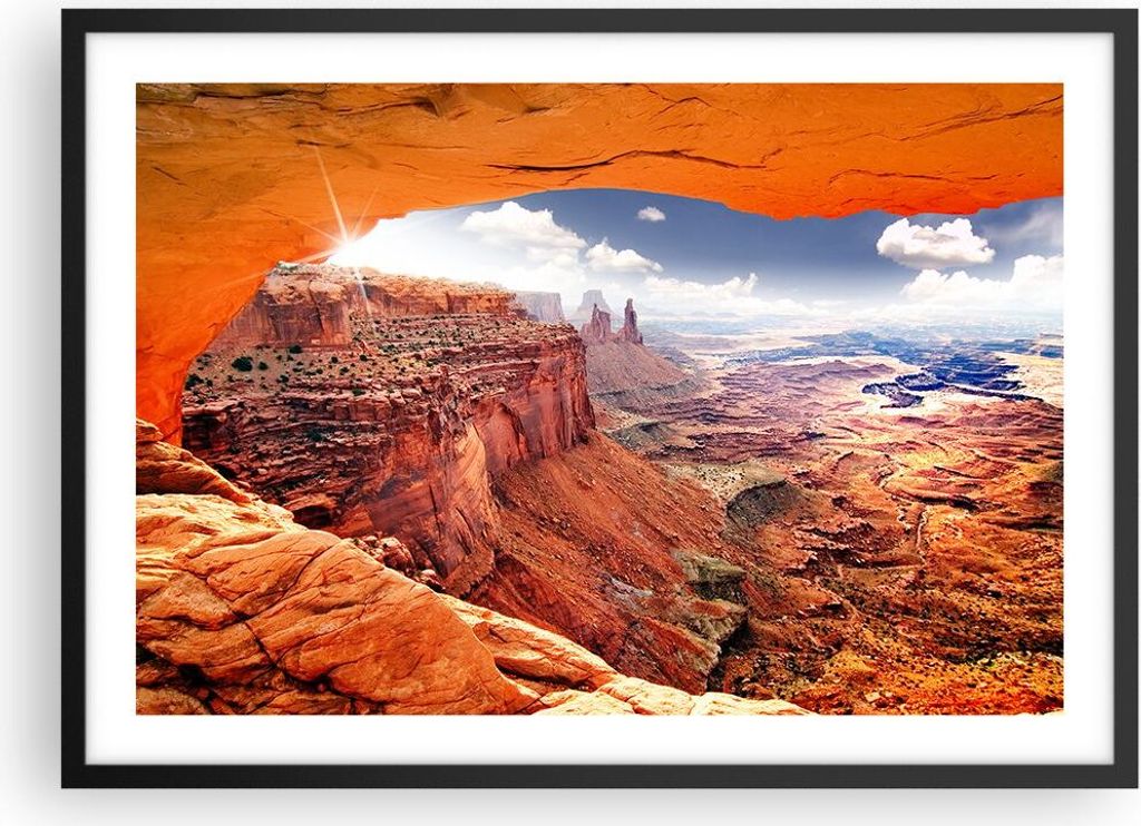 Gerahmtes Poster - Schwarzer Rahmen - Amerika arizona schlucht geologie - 70x50 cm - Wand Bild - Wanddeko - Wandbilder - Wandposter - Bilderrahmen ...