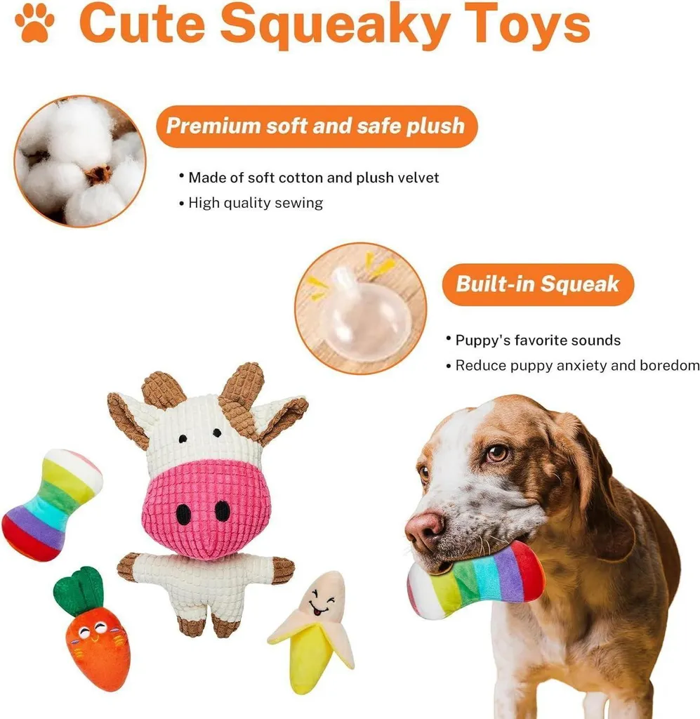 Set Giocattoli Toozey per Cani Piccoli: 8 Pezzi Resistenti e Divertenti - 4