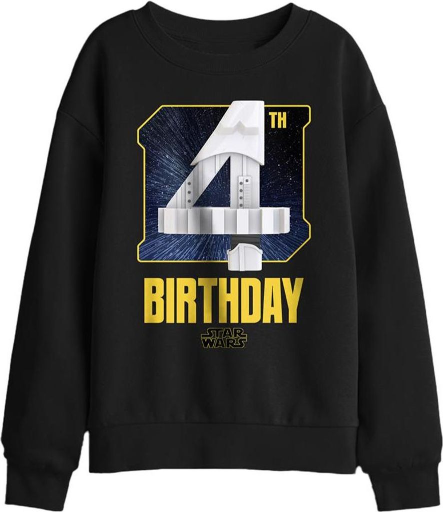 Star Wars - Sweatshirt für Kinder, 4. Geburtstag TV29661 (128-134) (Schwarz)