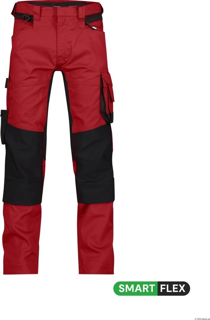 DASSY Bundhose DYNAX Stretch Gr. 60 STANDARD rot/schwarz