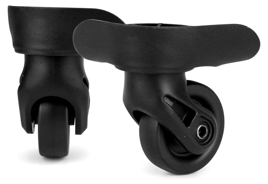 Ersatzräder für Weichschalen Hartschalen-Koffer Gepäck und Reisekoffer,Paare, Schwarz (W237)