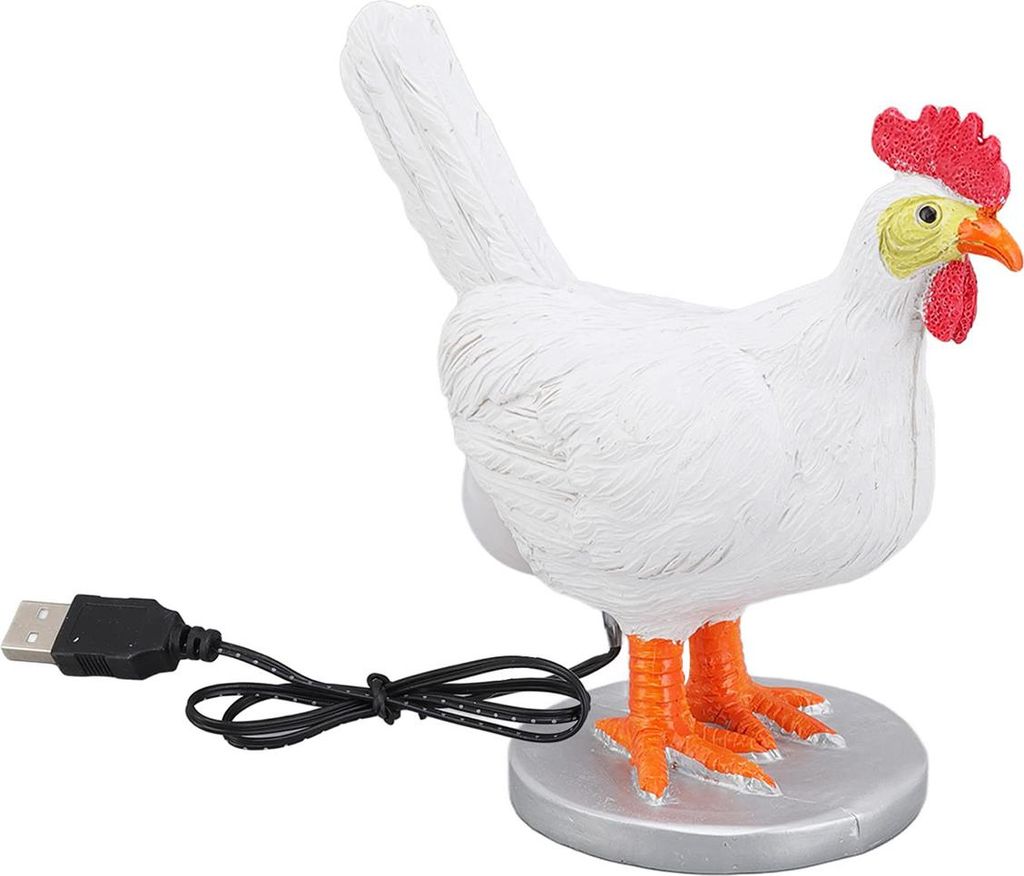 Lustige Eierlampe Henne Tischlampe, USB LED Nachtlicht für Wohnzimmer und Schlafzimmer, kreative Wohnkultur