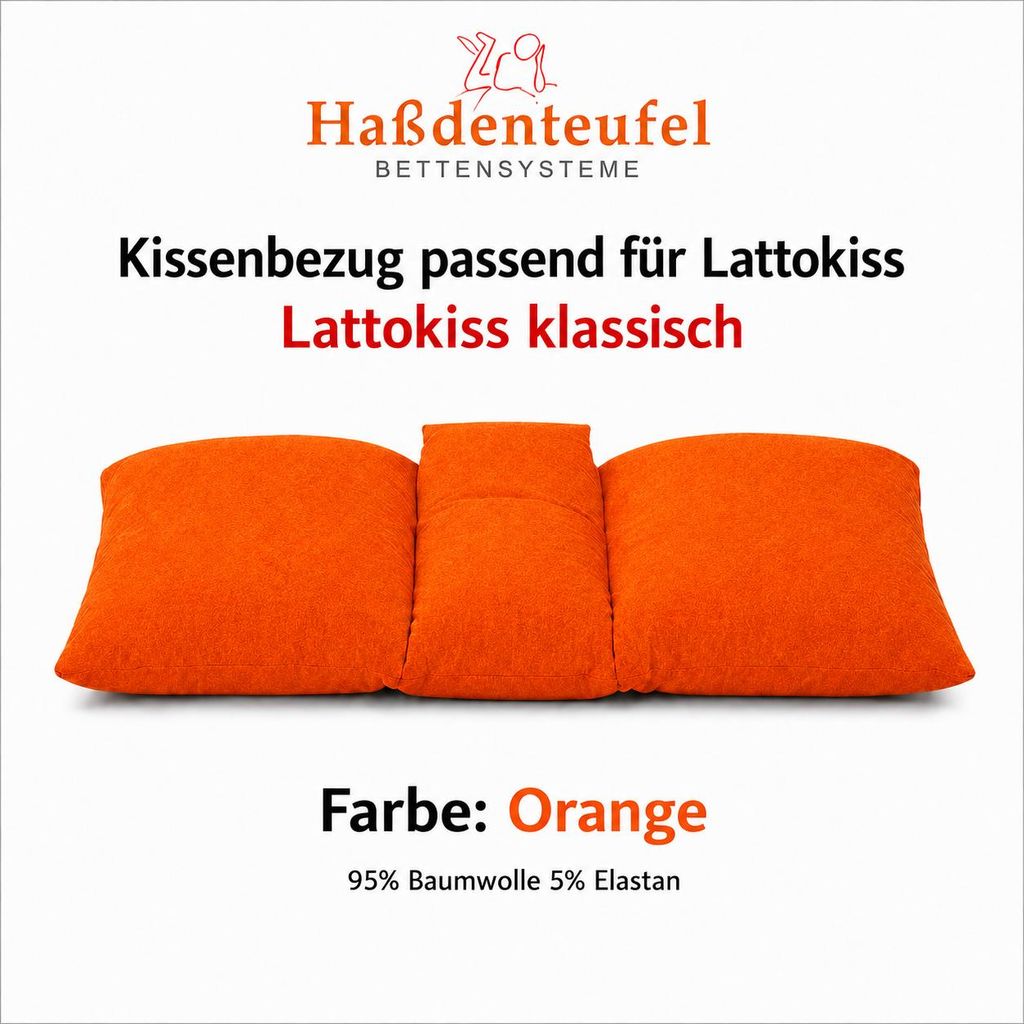 Kissenbezug passend für Lattoflex Lattokiss 35 × 80 cm Produktbild  KI-generiertes Bild