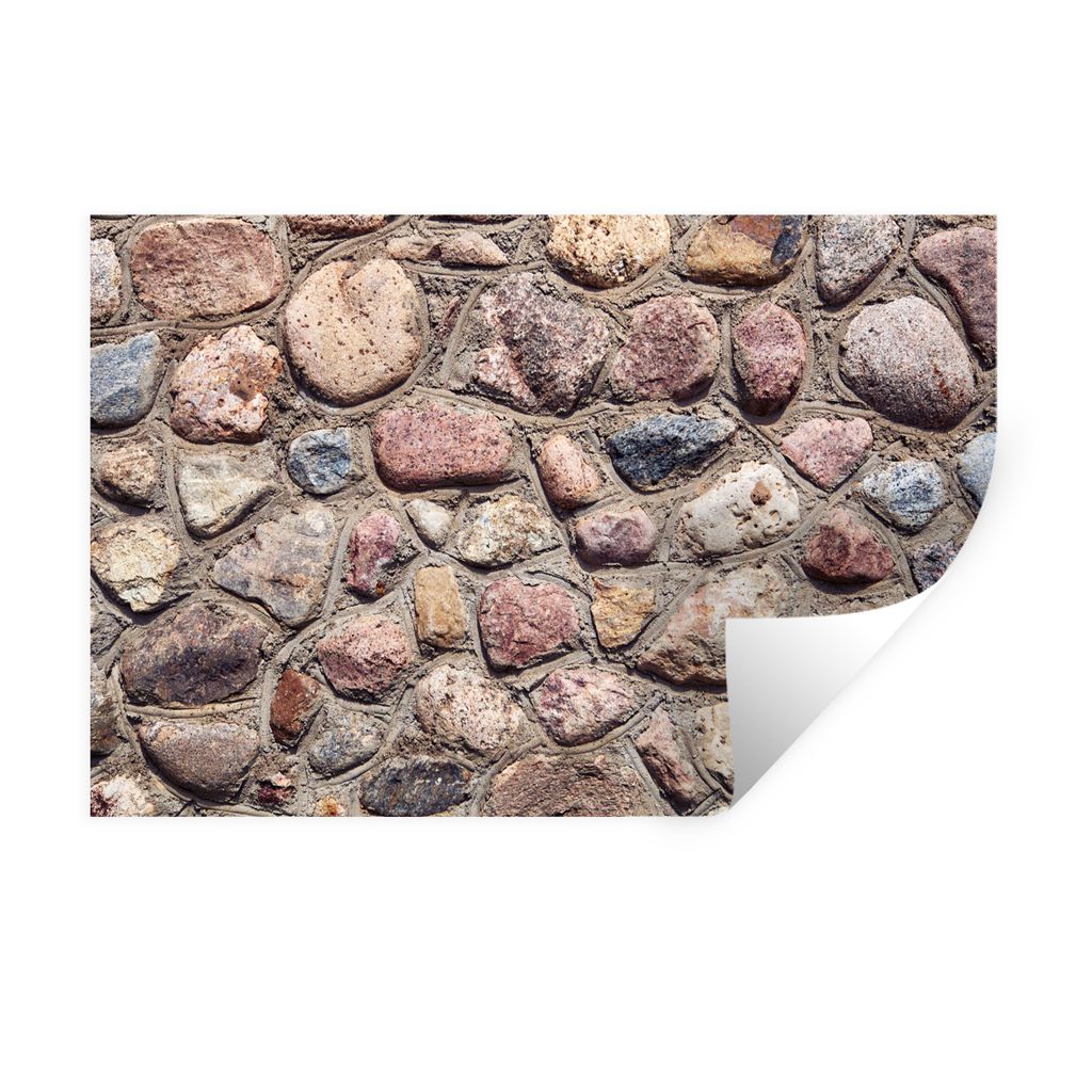 MuchoWow Wandtattoo Wandsticker Wandaufkleber Felsbrocken - Stein - Natur 90x60 cm Selbstklebend und Repositionierbar - Aufkleber