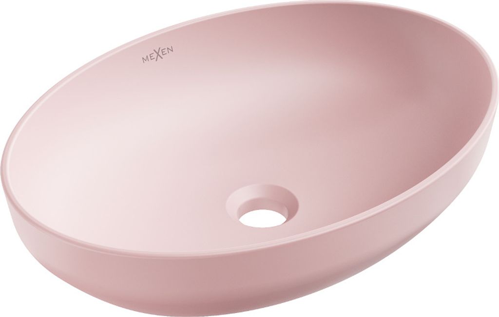 Mexen Cornelia Aufsatzwaschbecken 50 x 36 cm, Rosa matt - Produktbild 