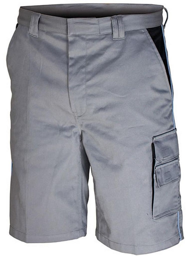 Carson Contrast - Arbeitshose Shorts für Herren/Damen Unisex LT6121 (44R) (Grau/Schwarz)