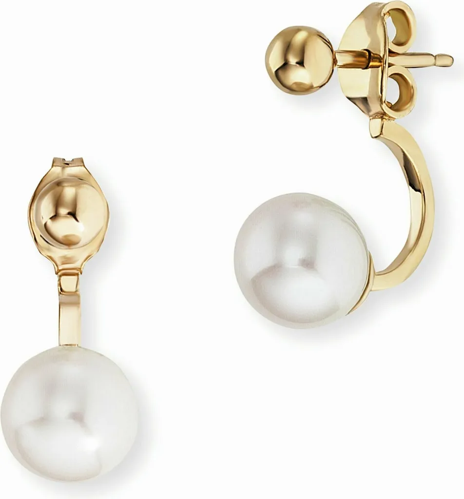 Orecchini di Perle Donna: Classico Intramontabile in Oro e Argento - 1