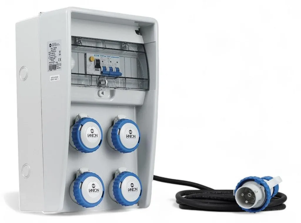 Boîtier de sécurité IP67 anti-coupure 4 prises 16A pour milieux humides
