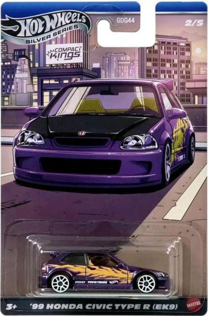 Mattel JLT20-Q sort. - Hot Wheels - Silver Series - Compact Kings, Fahrzeug, 1:64 '99 Honda Civic Type R (EK9)
