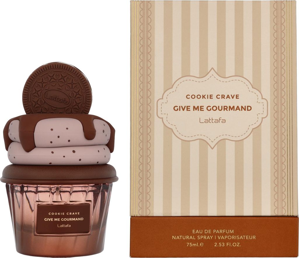 Lattafa/Cookie Crave Give Me Gourmand Eau de Parfum 75 ml Immagine del prodotto 