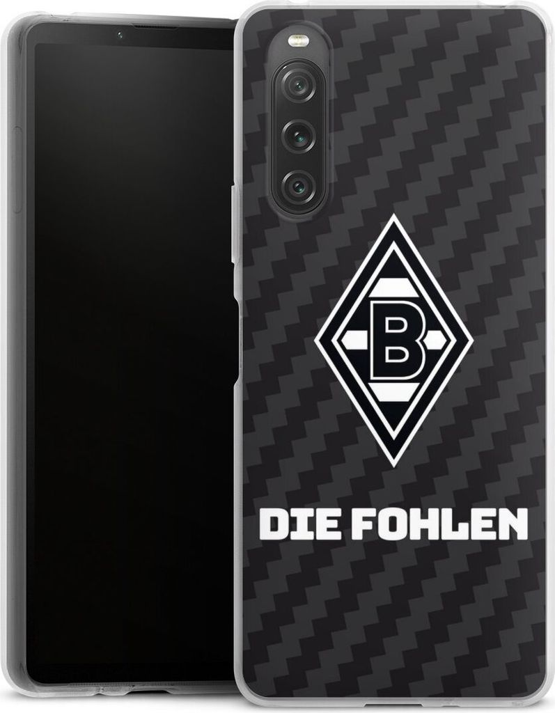 DeinDesign Handyhülle für Sony Xperia 10 V Silikon Hülle Case Smartphone Schutzhülle Borussia Mönchengladbach Carbon Gladbach