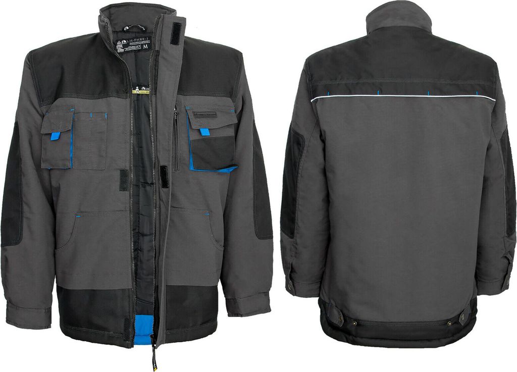 Arbeit Winterjacke Schutzjacke Beruf Herrenjacke Warm Gefüttert (LH-FMNW-J-SBN) Gr. L
