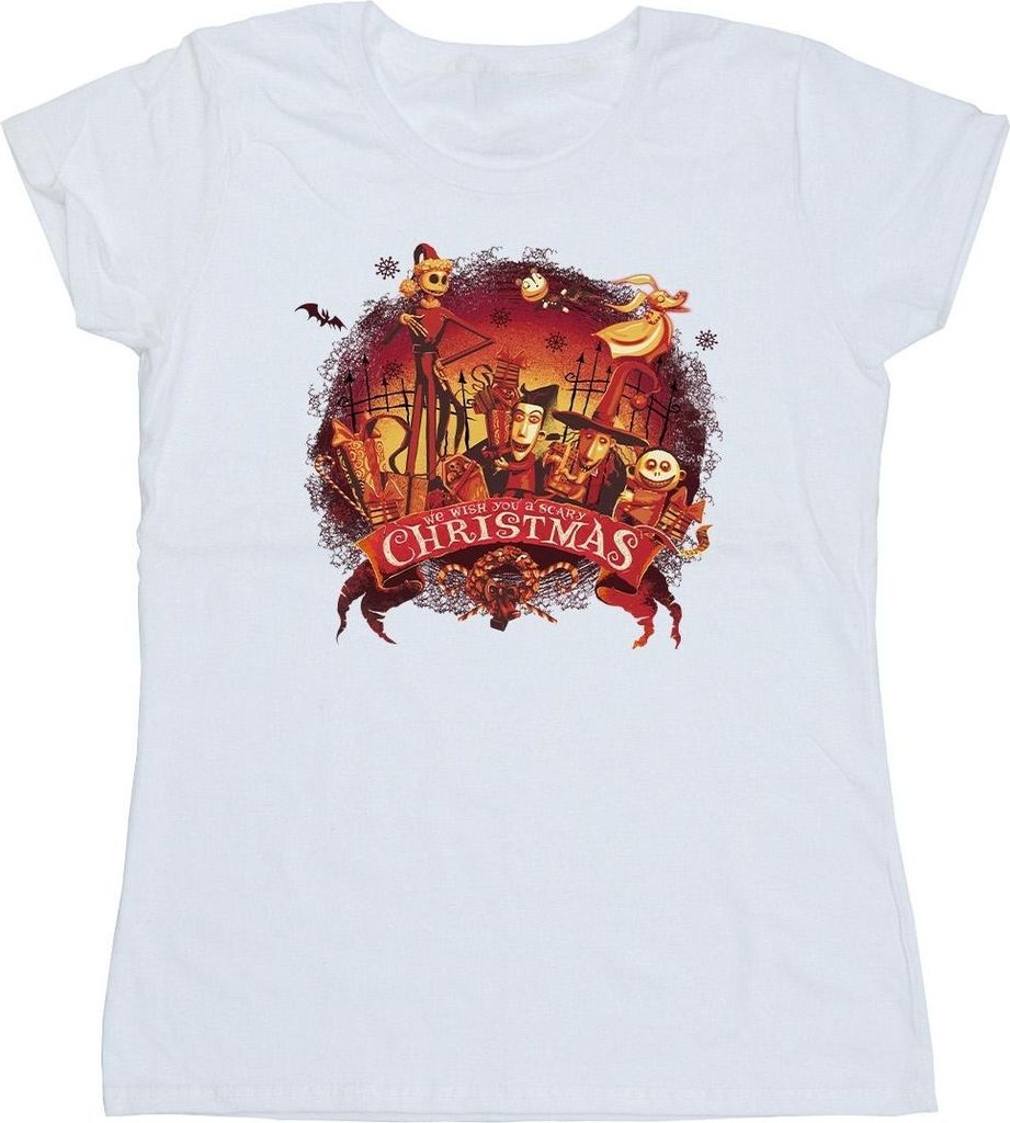 Disney - "The Nightmare Before Christmas" T-Shirt für Damen BI35802 (S) (Weiß)