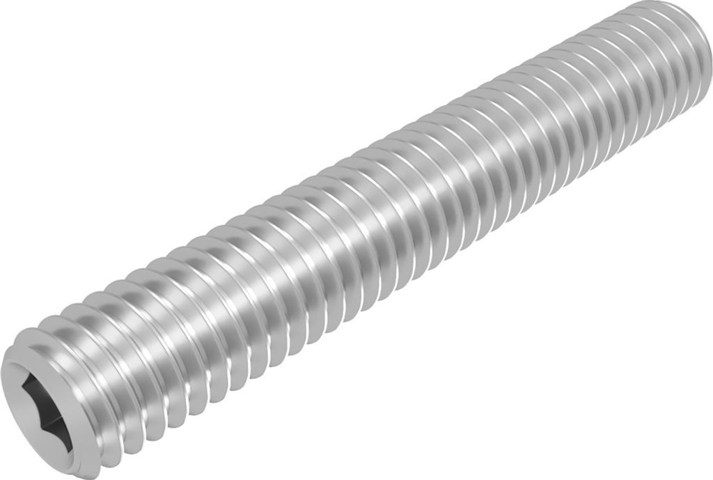SECCARO Gewindestift mit Kegelkuppe M4 x 25 mm, Edelstahl V2A VA A2, DIN 913 / ISO 4026, Innensechskant, 20 Stück