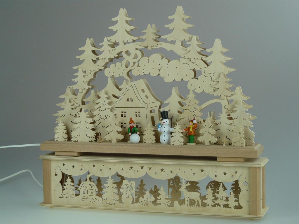 Original Erzgebirgischer Marken Schwibbogen Lichterbogen 50 x 43 cm K50-2_248