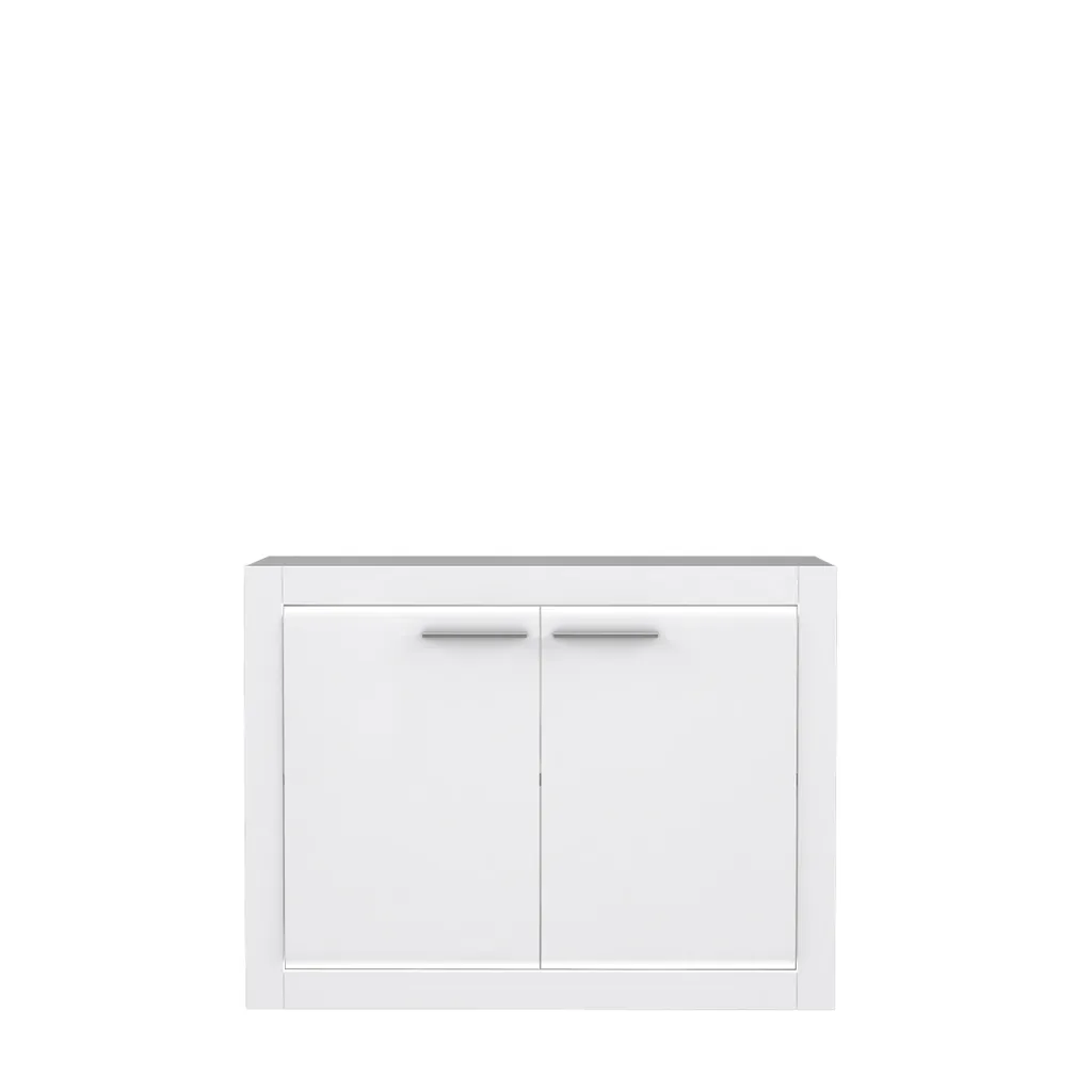 Commode blanche gain de place L-Light pour petit espace 103cm