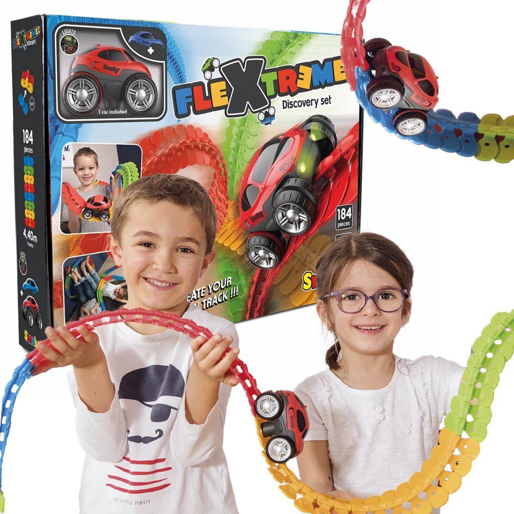 Smoby FleXtreme Starter-Set Autorennbahn - 184 bunte Produktbild 45