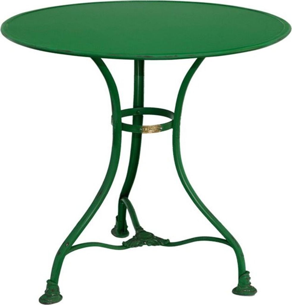 Casa Padrino Gartentisch Grün Durchmesser 60 x H. 70 cm - Gartenmöbel