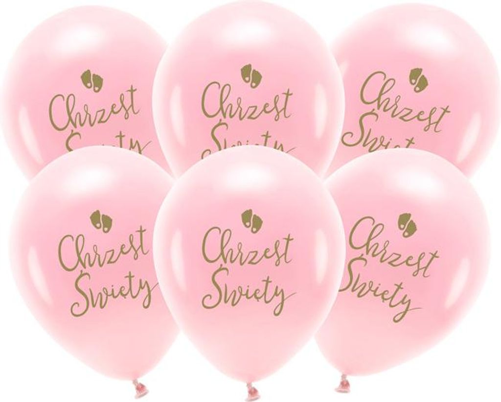 Eco Luftballons 33cm Taufe w.blush rosa A6 40922