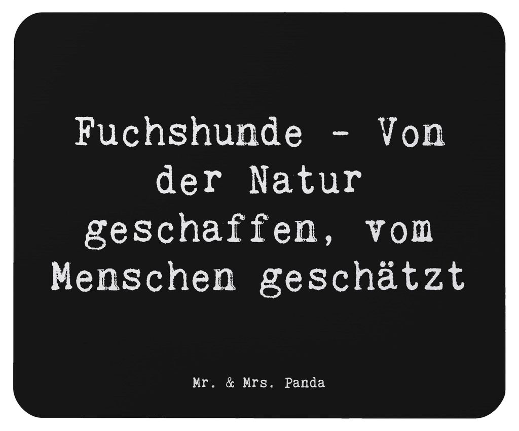 Mr. & Mrs. Panda Mauspad Spruch Fuchshunde Liebe - Schwarz - Geschenk, Begleiter, pc mausunterlage, Hunde, Hunderassen Charakter, Mouse Pad, Foxhou...