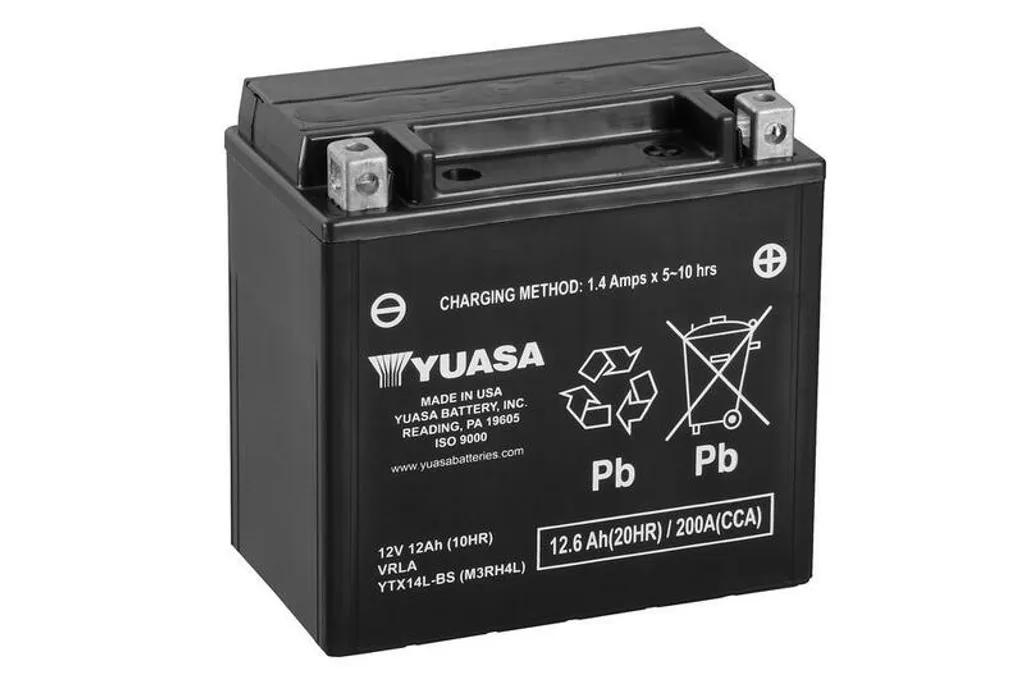 Batterie YTX14L-BS Anti-Panne de Démarrage 0.69L Acide pour Moto et VTT