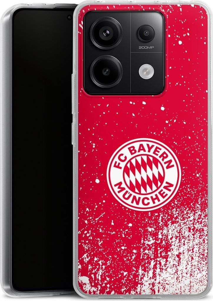 DeinDesign Handyhülle für Xiaomi Redmi Note 13 Pro 5G Silikon Hülle Case Smartphone Schutzhülle FC Bayern München FCB Offizielles Lizenzprodukt
