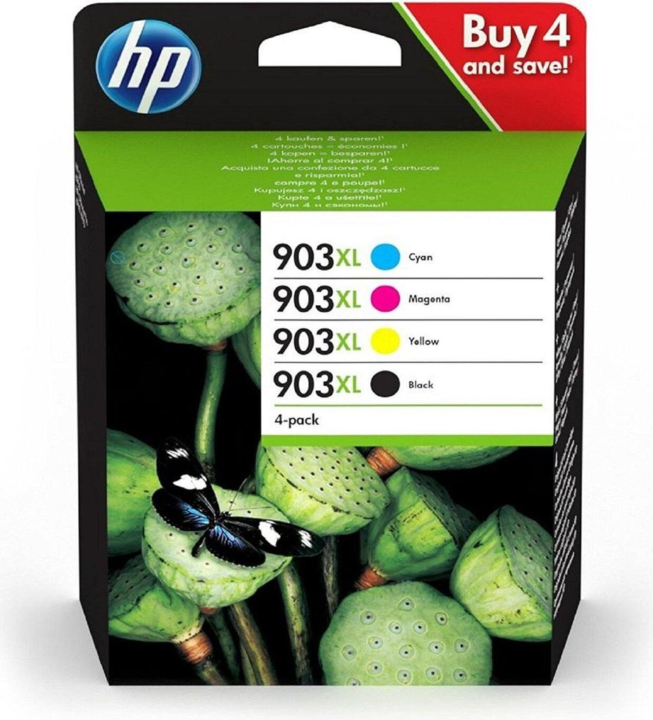 HP 903XL Original Noir, Cyan, Magenta, Jaune emballage Image du produit 