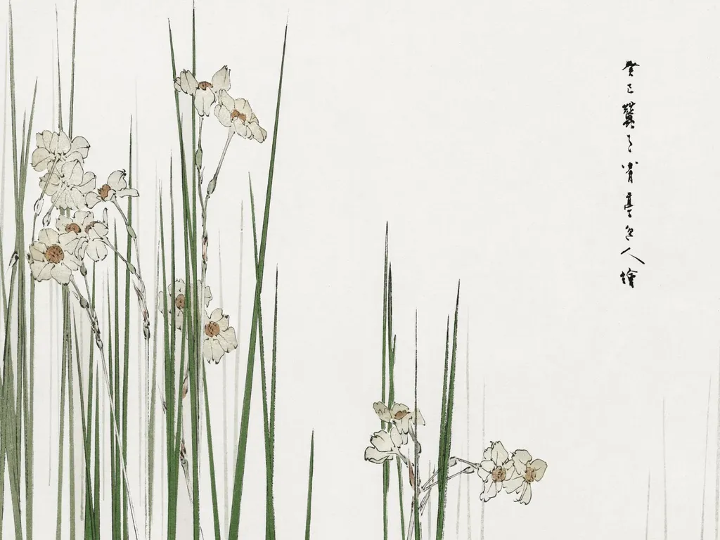 Sublimez vos Murs avec l'Affiche Jonquil Bijutsu Sekai Japonais 100x75