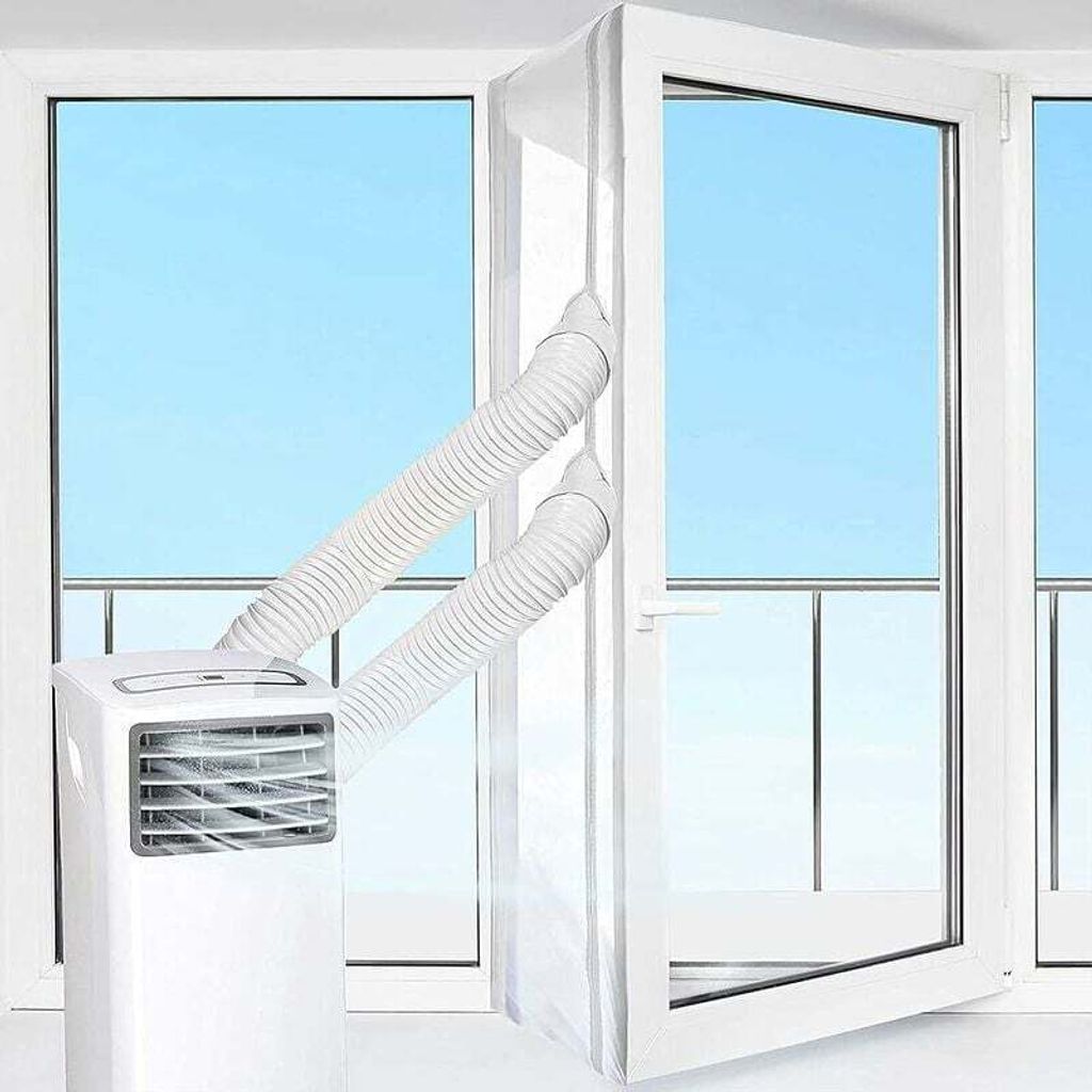 Mobiles Klimaanlagen-Dichtungsset für Tür und Fenster, 300 cm, für Klimaanlagen, Wäschetrockner und Luftentfeuchter, Abluftschlauch-Dichtungsre...