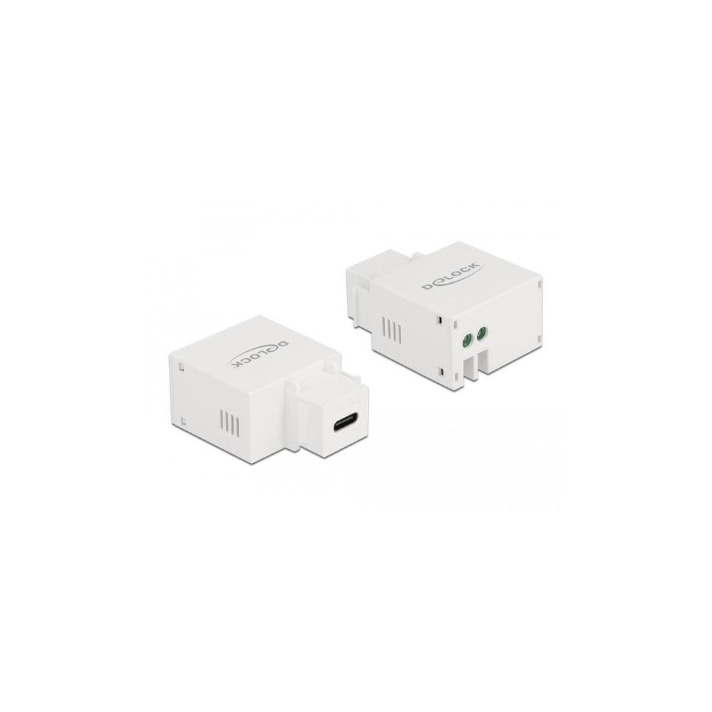 DELOCK Keystone Modul mit USB Type-C Ladebuchse 2,1 A weiß Image du produit 