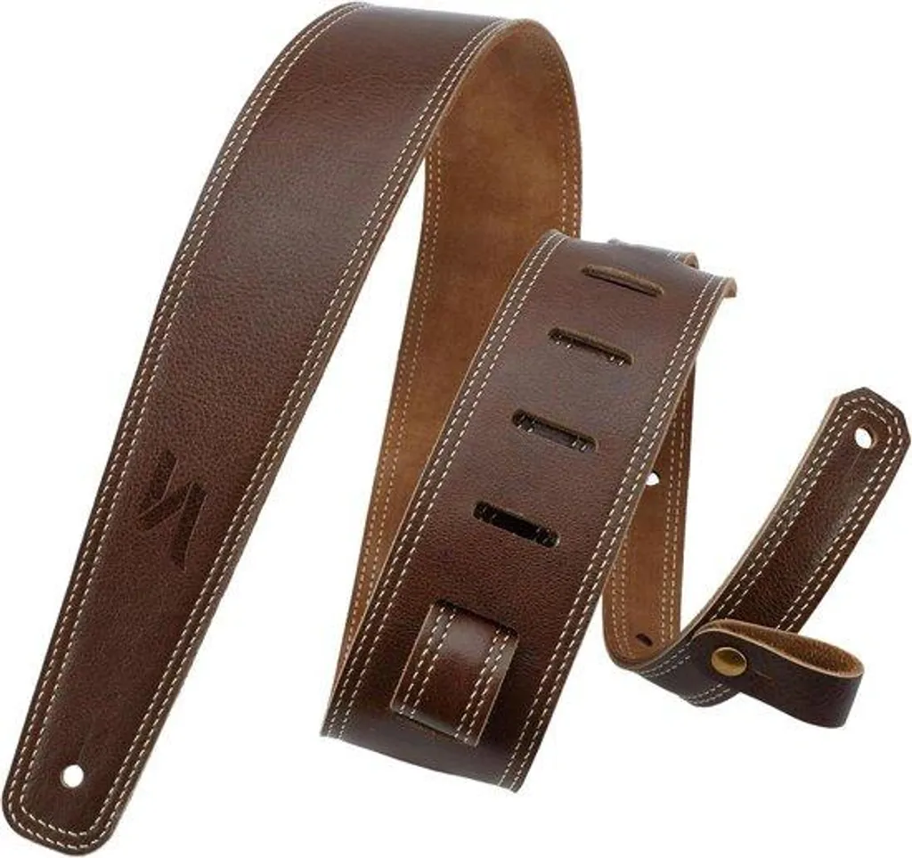 Courroie de guitare en cuir italien large avec mousse de confort