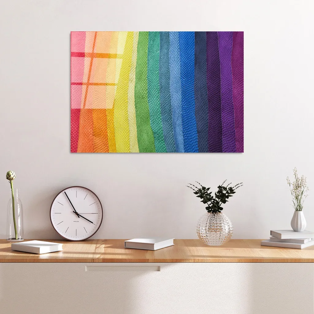 Wallity, UV-268 50 x 70, Quadro decorativo in vetro temperato, 100 % vetro temperato, Multicolore, 50 x 70 cm