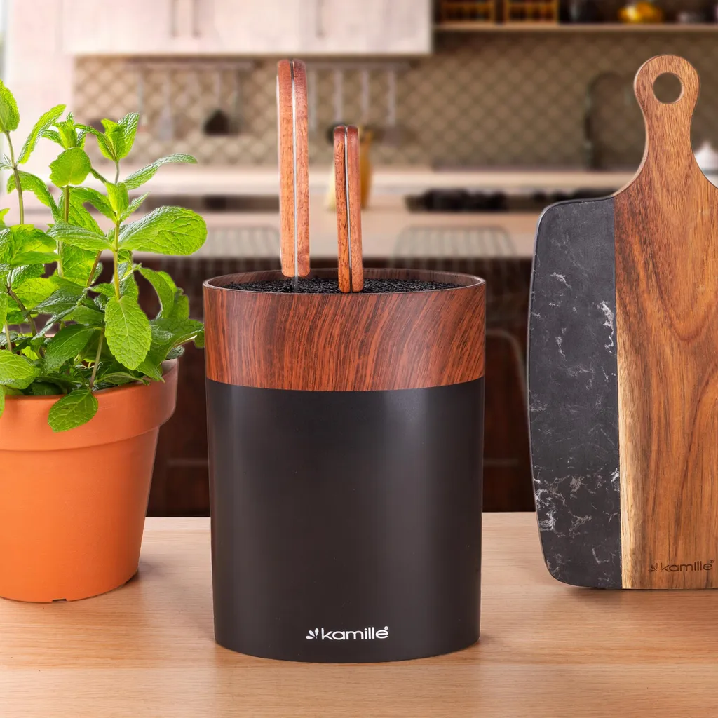 Porte-couteaux universel Kamille avec intérieur amovible facile à laver
