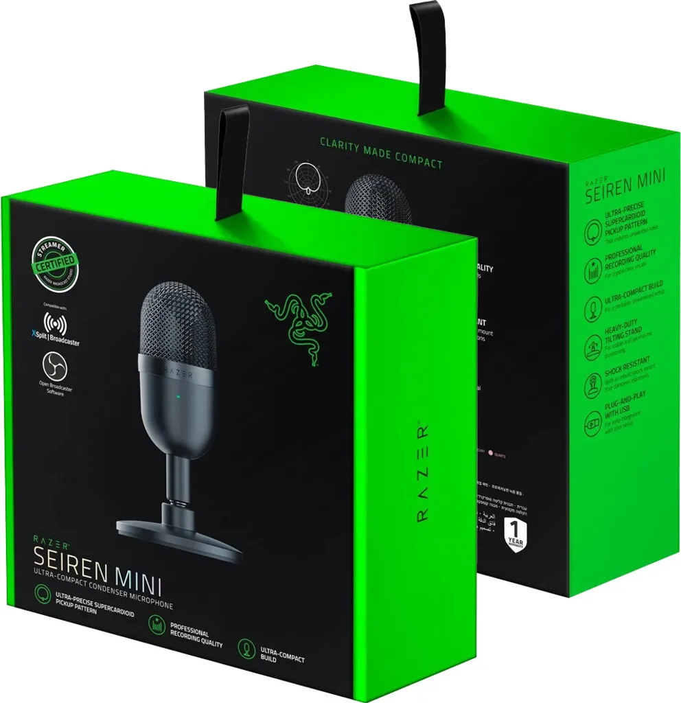 Microphone USB Razer Seiren Mini Noir Idéal pour Podcast et Streaming - 9