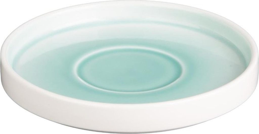 Olympia Fondant Untertasse Mint - 15,2cm - 12 Porzellanuntertasse